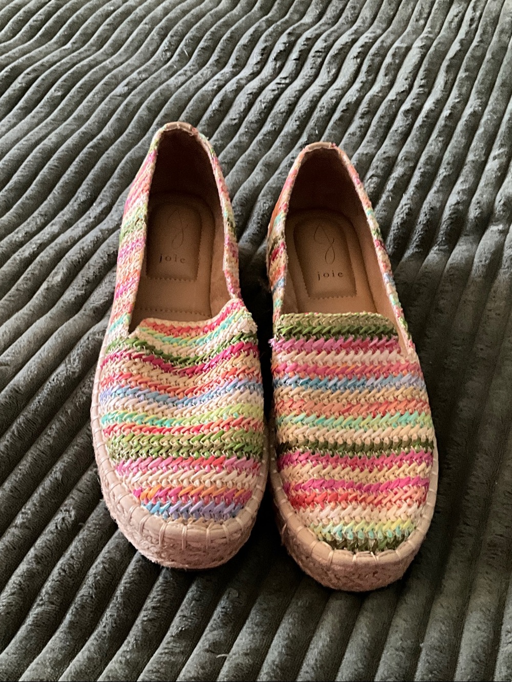 Joie Multicolor Woven Espadrille Slip-Ons - Multicolor